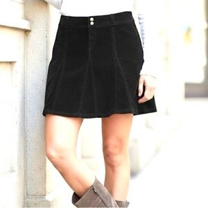 Athleta-Whenever Corduroy Mini Skirt Black A-Line 708526 - Size 0 - EUC